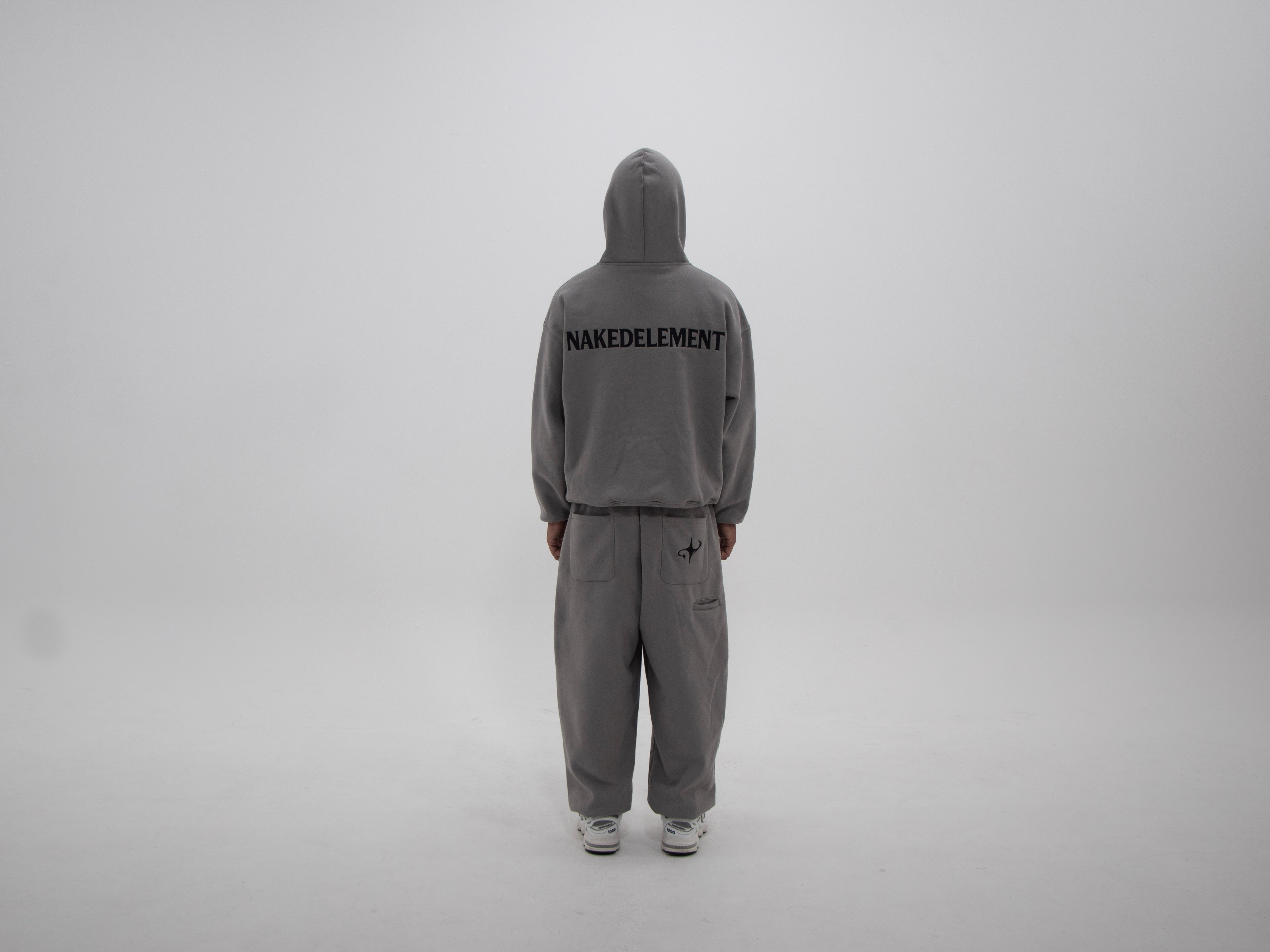 NAKEDELEMENT Heavyweight Hoodie — Grey (410 GSM)