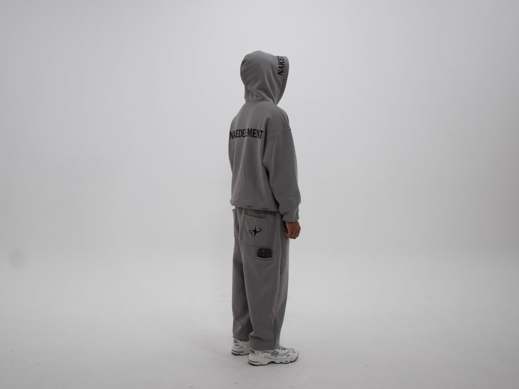 NAKEDELEMENT Heavyweight Hoodie — Grey (410 GSM)