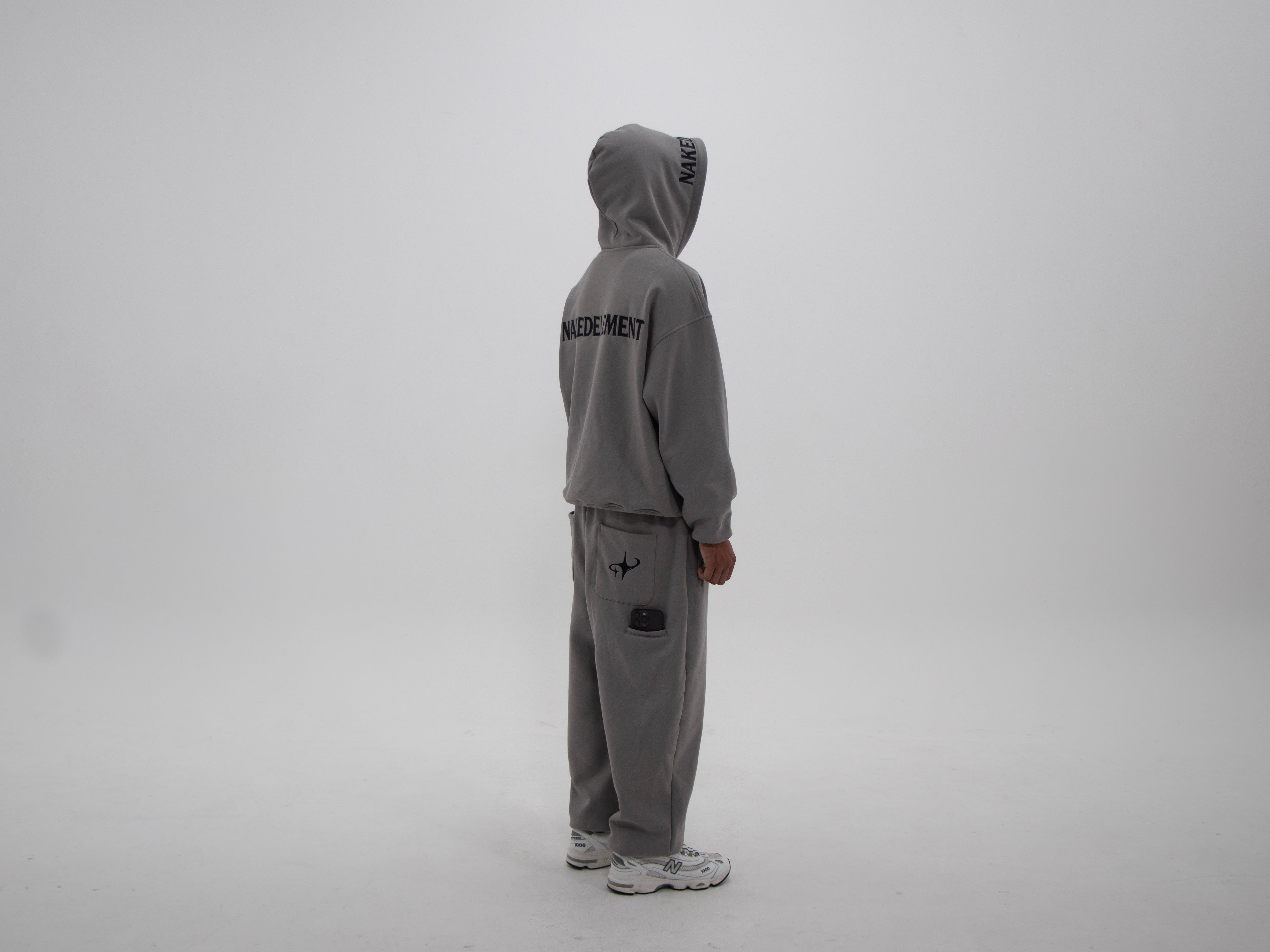 NAKEDELEMENT Heavyweight Hoodie — Grey (410 GSM)