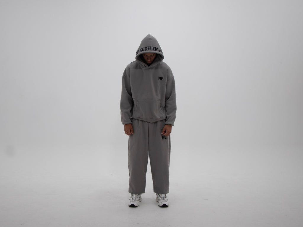 NAKEDELEMENT Heavyweight Hoodie — Grey (410 GSM)