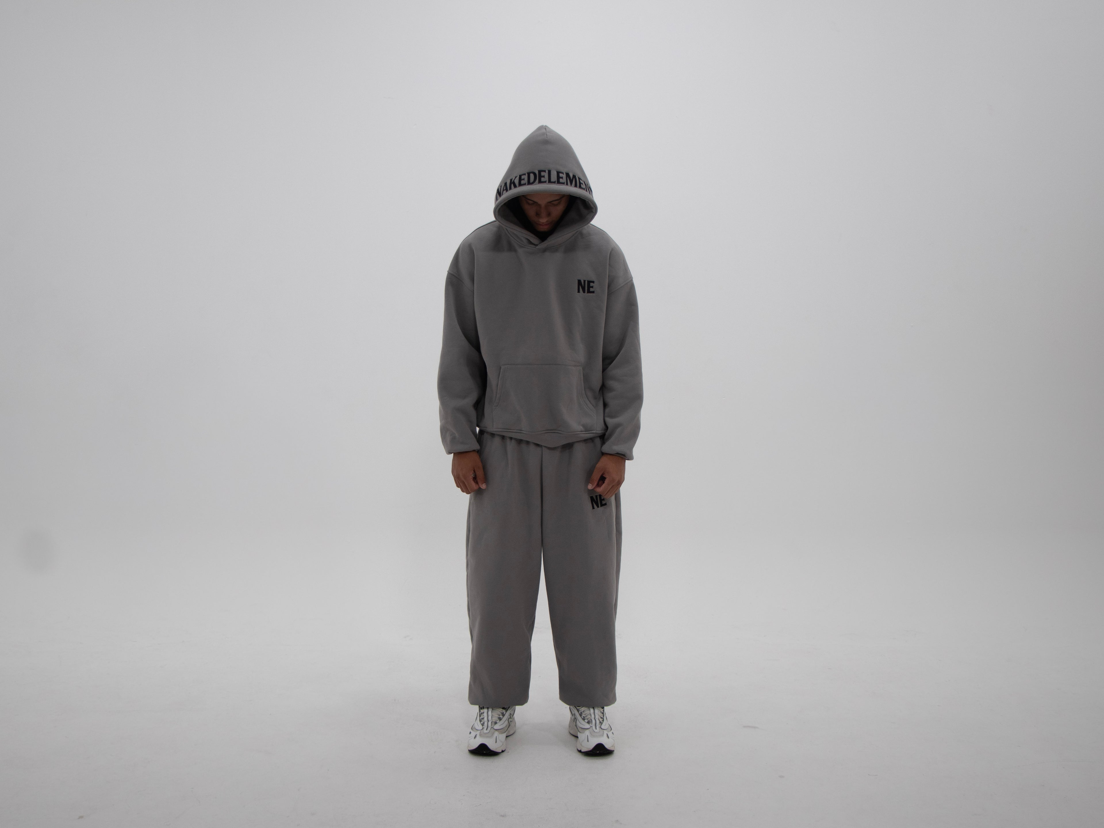 NAKEDELEMENT Heavyweight Hoodie — Grey (410 GSM)