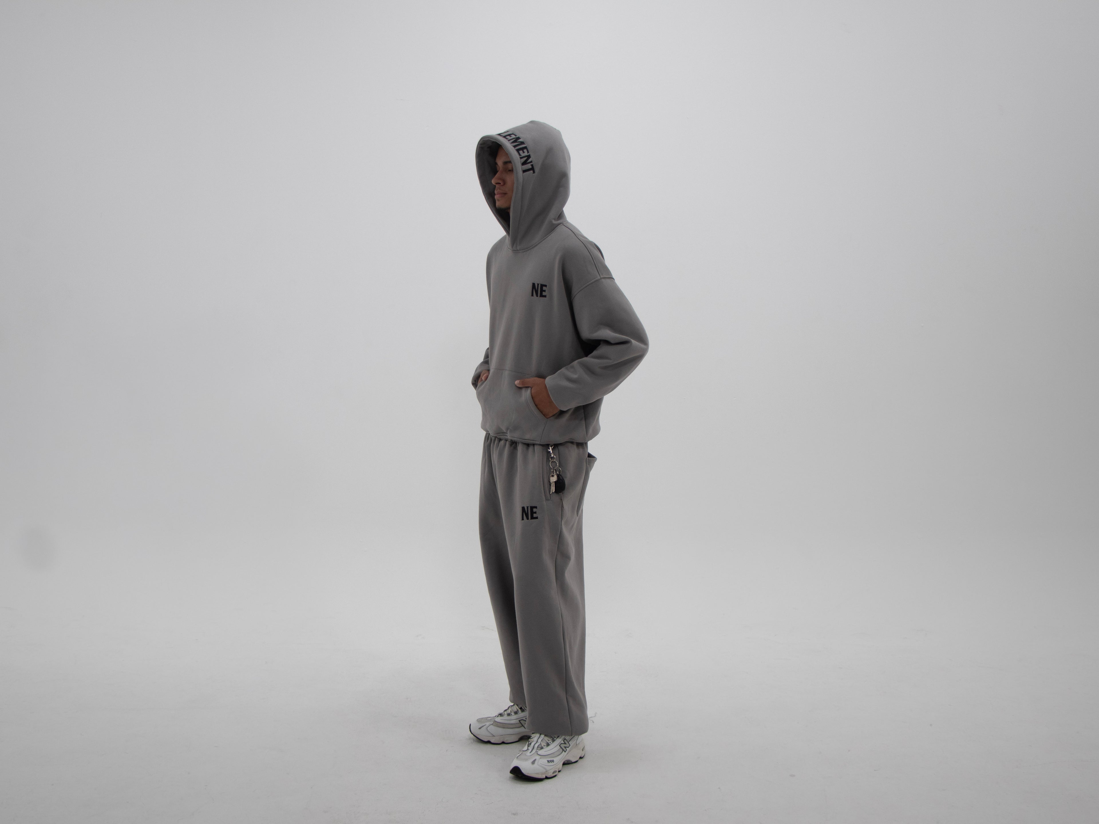 NAKEDELEMENT Heavyweight Hoodie — Grey (410 GSM)