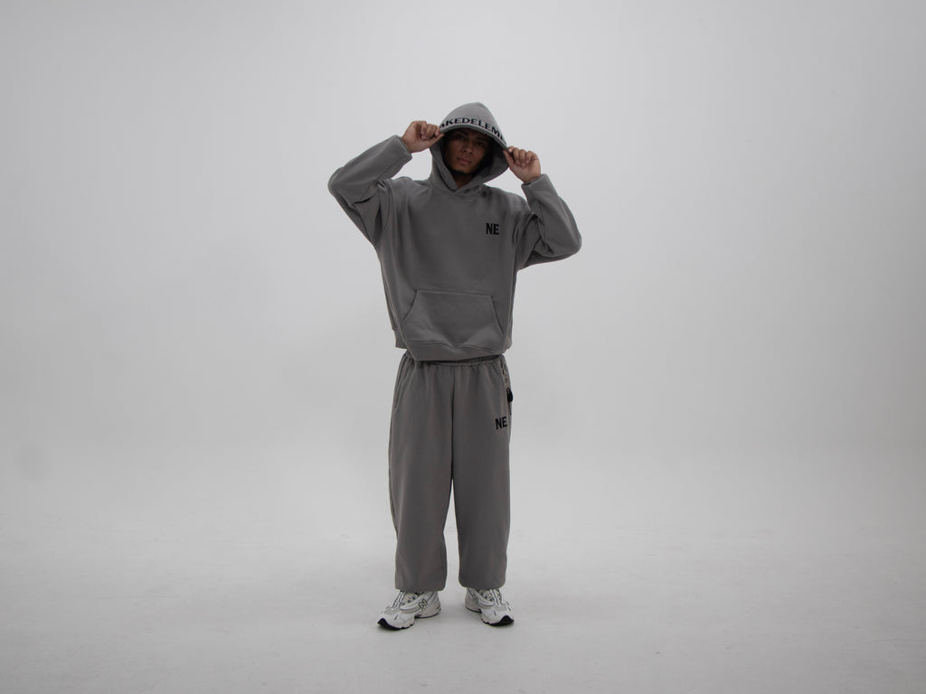 NAKEDELEMENT Heavyweight Hoodie — Grey (410 GSM)