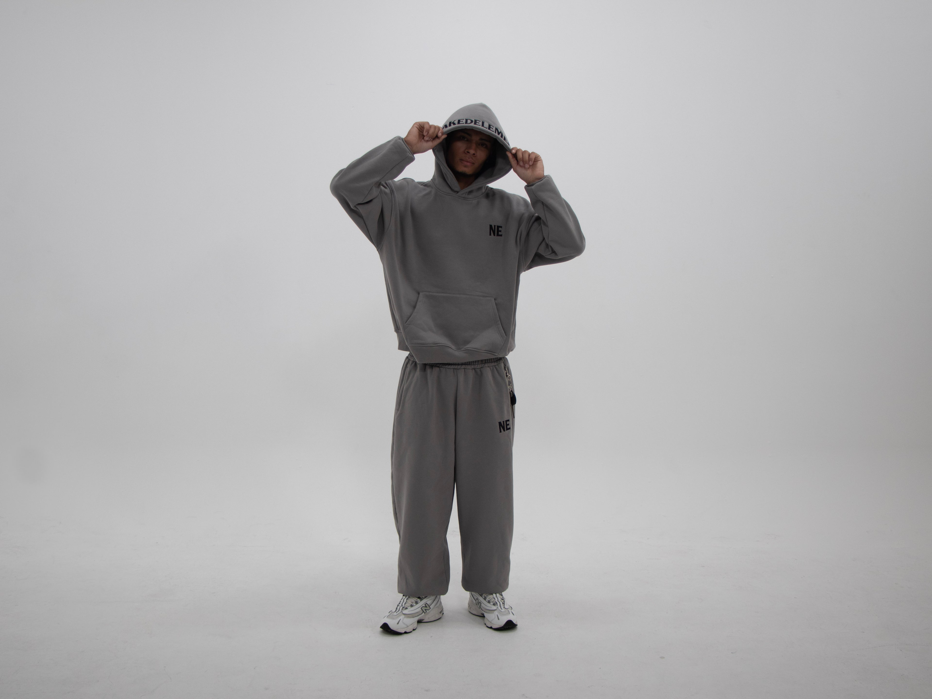 NAKEDELEMENT Heavyweight Hoodie — Grey (410 GSM)