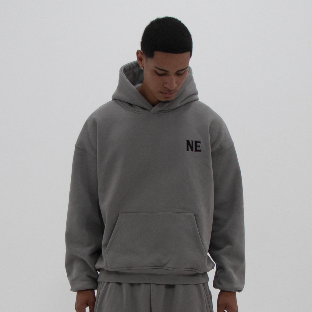 NAKEDELEMENT Heavyweight Hoodie — Grey (410 GSM)