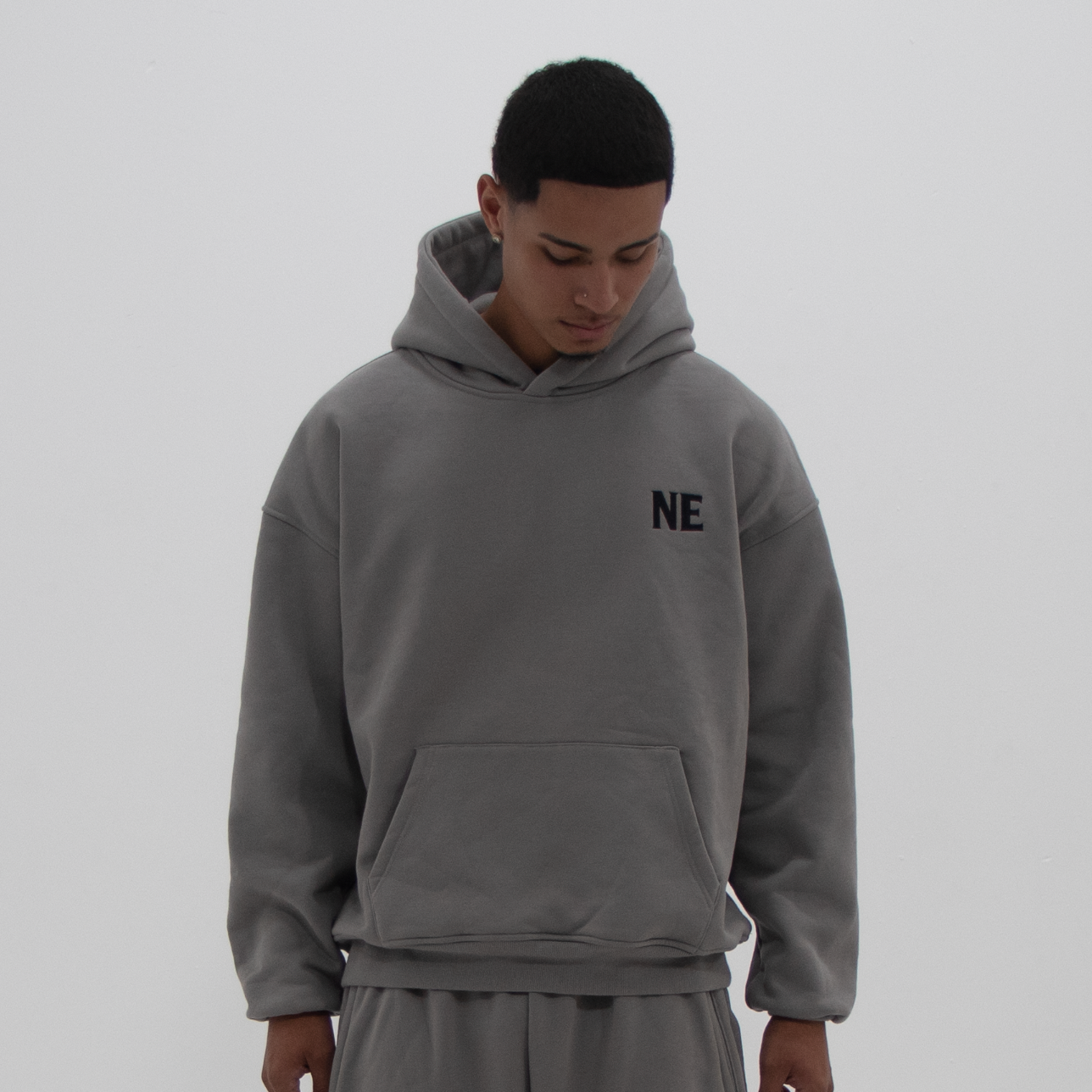 NAKEDELEMENT Heavyweight Hoodie — Grey (410 GSM)
