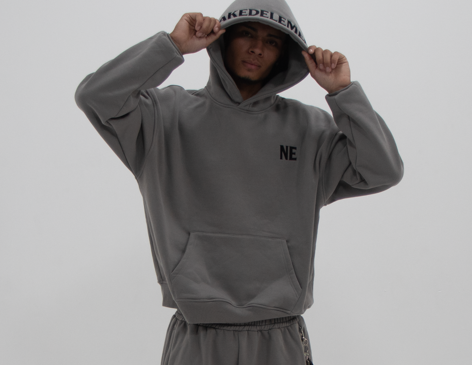 NAKEDELEMENT Heavyweight Hoodie — Grey (410 GSM)